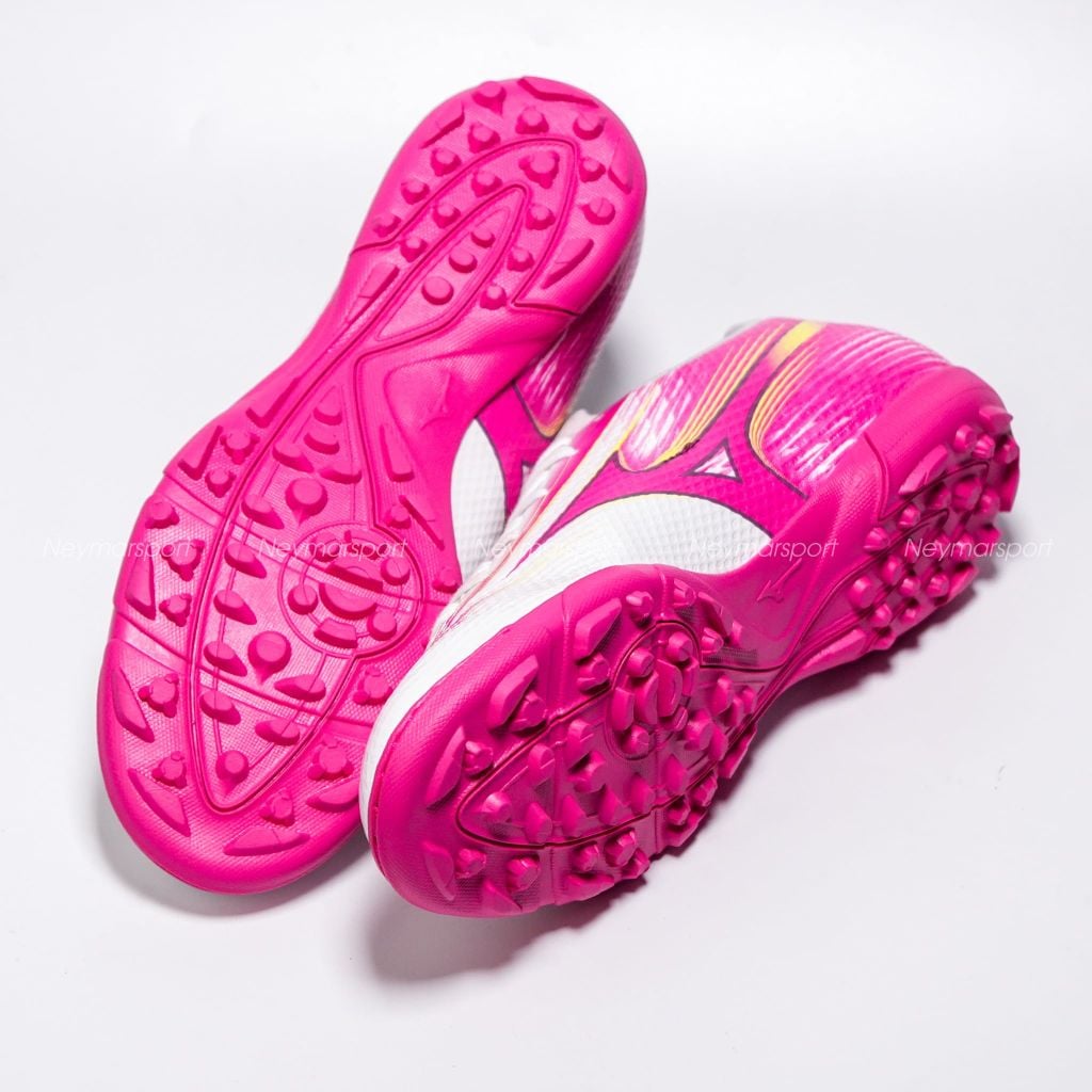 Giày đá bóng cỏ nhân tạo Mizuno Alpha III Select AS TF Blazing Flair - White/Fuchsia Purple KIDS P1GE266564