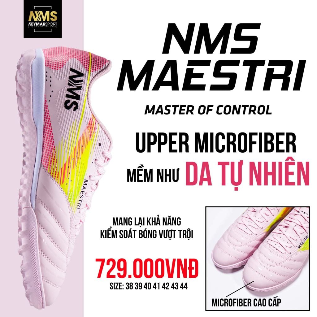 Giày đá bóng cỏ nhân tạo NMS Maestri 1.0 TF - Rose Pink/Yellow MAE1800