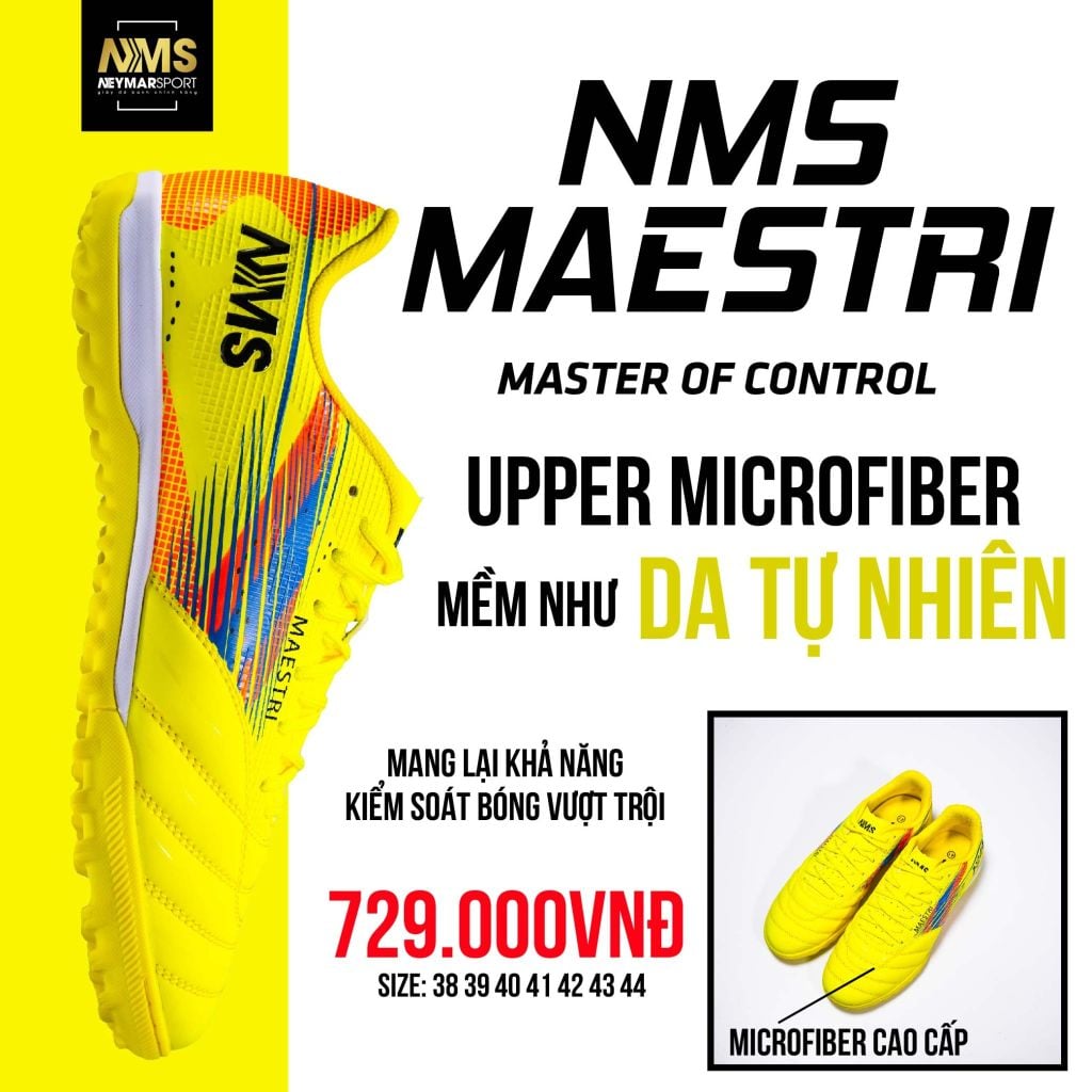 Giày đá bóng cỏ nhân tạo NMS Maestri 1.0 TF - Volt/Blue MAE1700