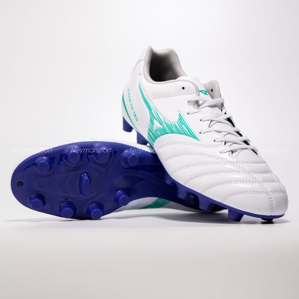 Giày đá bóng cỏ tự nhiên Mizuno Monarcida Neo III Select FG - White/Arcadia P1GA262530