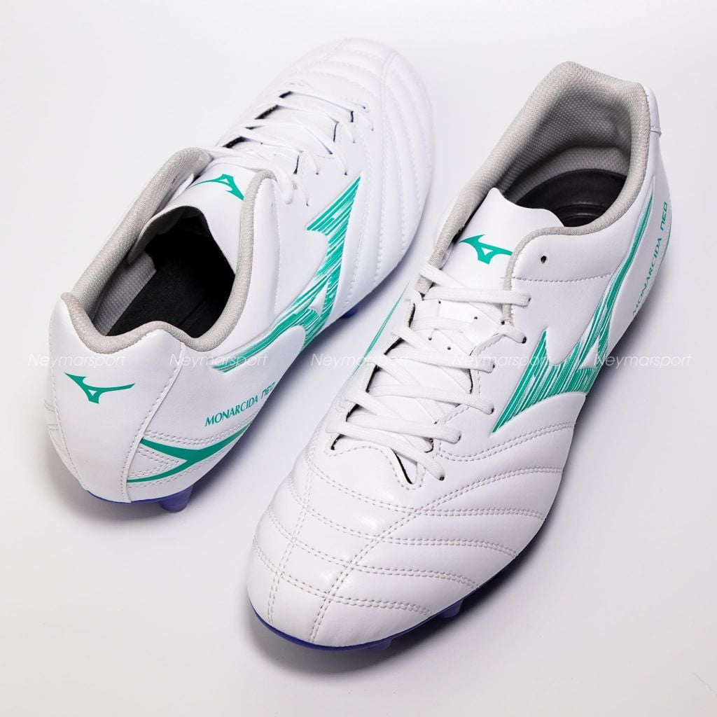 Giày đá bóng cỏ tự nhiên Mizuno Monarcida Neo III Select FG - White/Arcadia P1GA262530