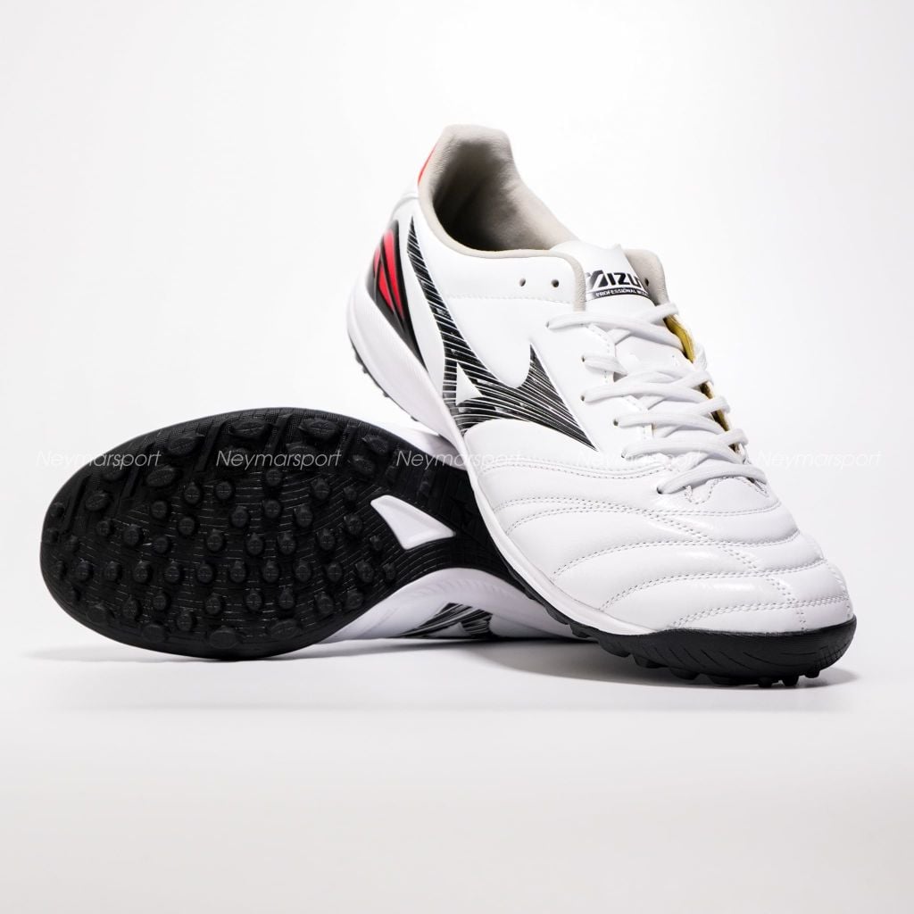 Giày đá bóng cỏ nhân tạo Mizuno Morelia Neo V Pro TF - White/Black/Chinese Red P1GD268409
