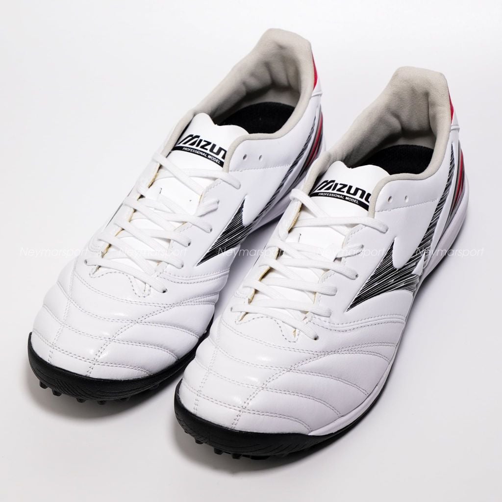 Giày đá bóng cỏ nhân tạo Mizuno Morelia Neo V Pro TF - White/Black/Chinese Red P1GD268409