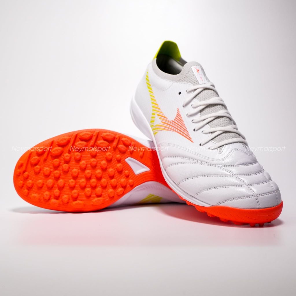Giày đá bóng cỏ nhân tạo Mizuno Morelia Neo V Beta Pro TF Prism White - White/Evening Primrose/Lava Orange P1GD269454
