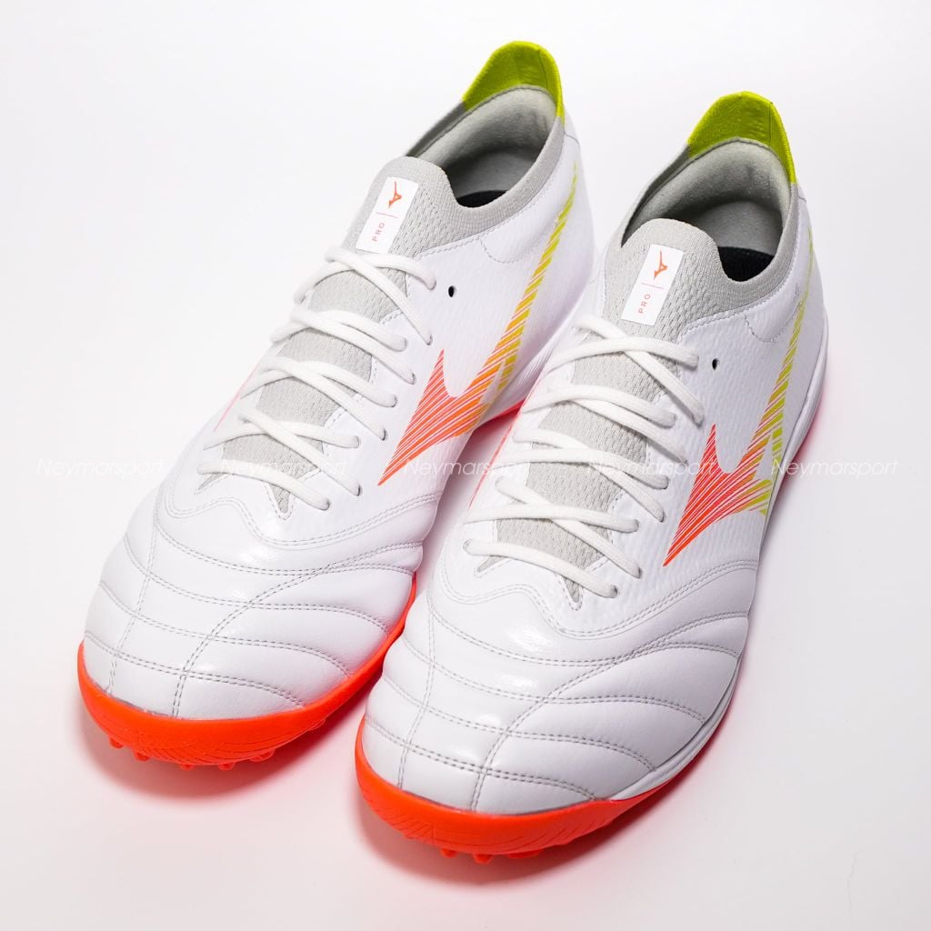 Giày đá bóng cỏ nhân tạo Mizuno Morelia Neo V Beta Pro TF Prism White - White/Evening Primrose/Lava Orange P1GD269454