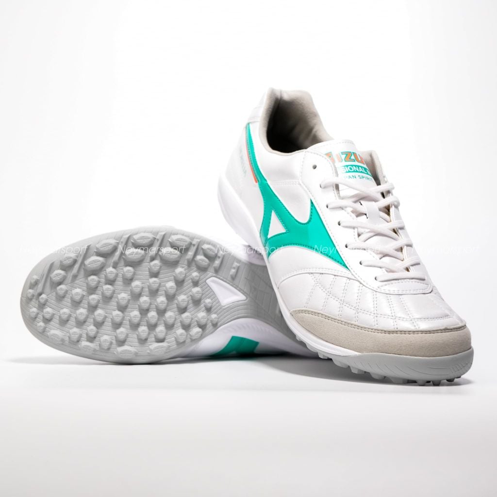 Giày đá bóng cỏ nhân tạo Mizuno Morelia Sala MADE IN JAPAN AS TF Prism White - White/Arcadia/Lava Orange Q1GB260235