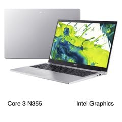 Laptop Acer Aspire Lite 15 AL15-33P-38BA-NX.D2KSV.001 Core 3-N355; 8GD5 bus 4800; 512GB SSD; UMA; 15.6