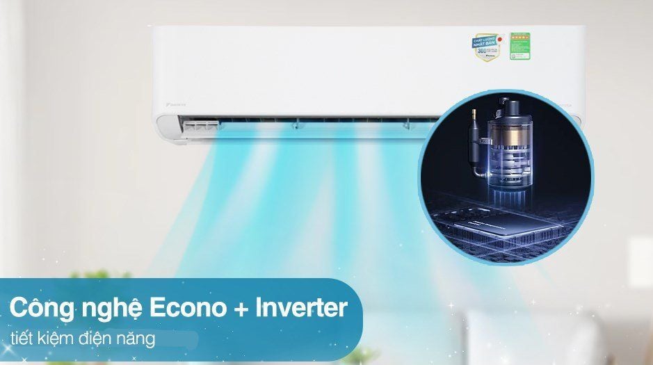 Điều hòa Daikin Inverter 2 HP KZ50VVMV (2 HP / 1 chiều / Wi-Fi) - Hàng Chính Hãng