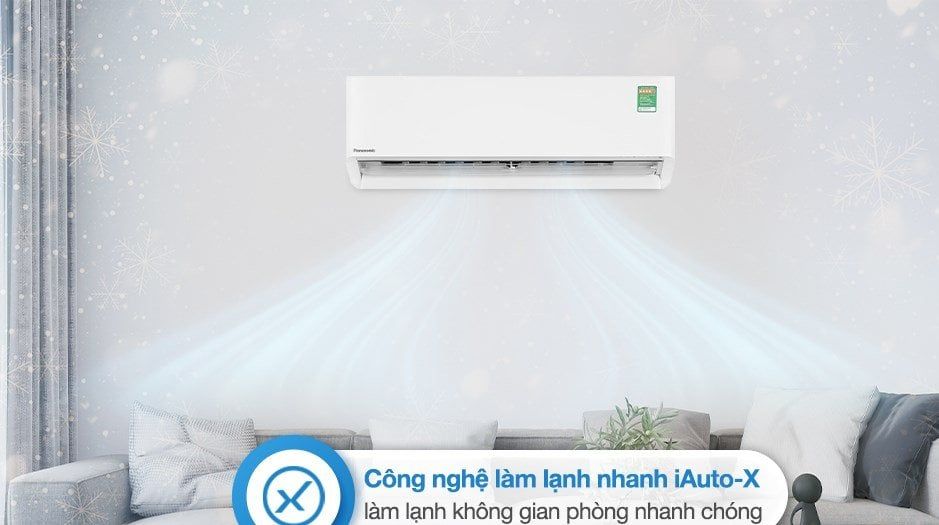 Điều hòa Panasonic Inverter CS-XU12BKH-8 (1.5HP / 11.900BTU / nanoe X / Wi-Fi) - Hàng Chính Hãng