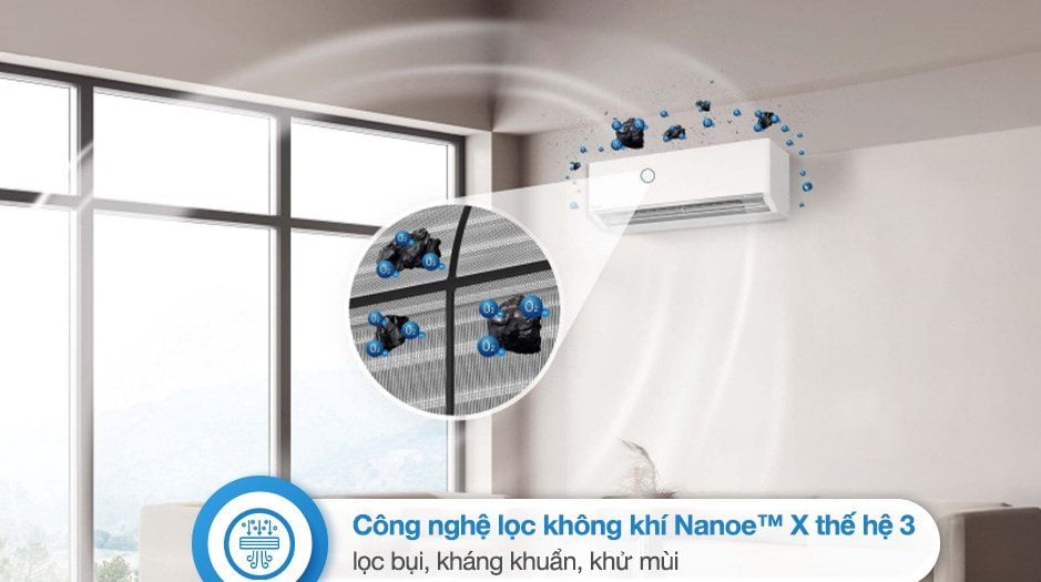 Điều hòa Panasonic CS-XU12BKH-8 kết nối Wi-Fi điều khiển thông minh