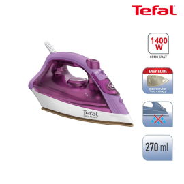 Bàn là hơi nước cầm tay Tefal FV1955E0 (1400W,220ml, trắng tím,Ceramic chống dính,Tự động ngắt điện)