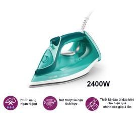 Bàn là hơi nước Philips DST3030/70, 2400W, mặt đế gốm, 300ml