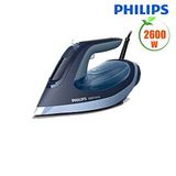 Bàn là hơi nước Philips DST6120/20, 2600W, SteamGlide Plus chống dính, OptimalTEMP, màu xanh dương