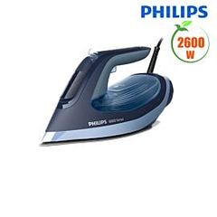 Bàn là hơi nước Philips DST6120/20, 2600W, SteamGlide Plus chống dính, OptimalTEMP, màu xanh dương
