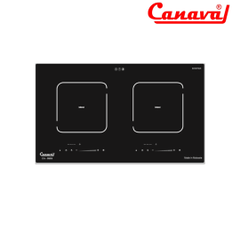 Bếp từ đôi Canaval CA-9969 ( Inverter - tiết kiệm điện, 2.000W+2.000W ( Boost ),Kích thước khoét đá 690 x 390mm, Chống tràn, Slide,8 mức