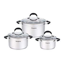 Bộ nồi inox 5 đáy cao cấp, 3 chiếc, Kangaroo KG3CS3