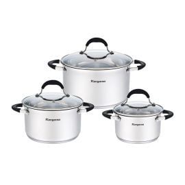 Bộ nồi inox 5 đáy cao cấp, 3 chiếc, Kangaroo KG3CS3