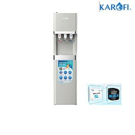Cây nước nóng lạnh hút bình Karofi HCV-208G, 3 vòi - 3 chức năng nóng lạnh nguội, 01 lõi diệt khuẩn Nano Silver, block, Grey