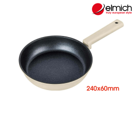 Chảo chống dính siêu bền Elmich Hera II EL-5941BE24 size 24cm, màu kem