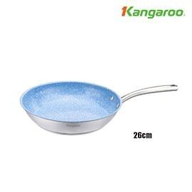 Chảo inox chống dính đáy từ Kangaroo KG2IF2603, 5 lớp, Whitford, 26cm, sâu lòng 5,5cm