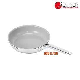 Chảo inox nguyên khối phủ sứ an toàn EL-2865CG26 size 26cm