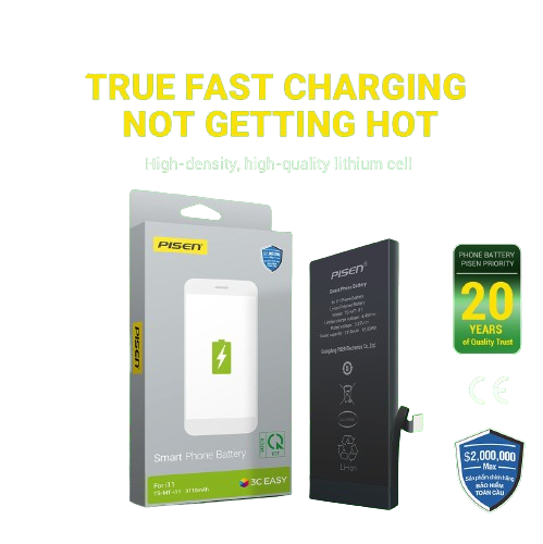 PIN IPHONE 13 PRO CHÍNH HÃNG PISEN (DUNG LƯỢNG CHUẨN 3095MAH)