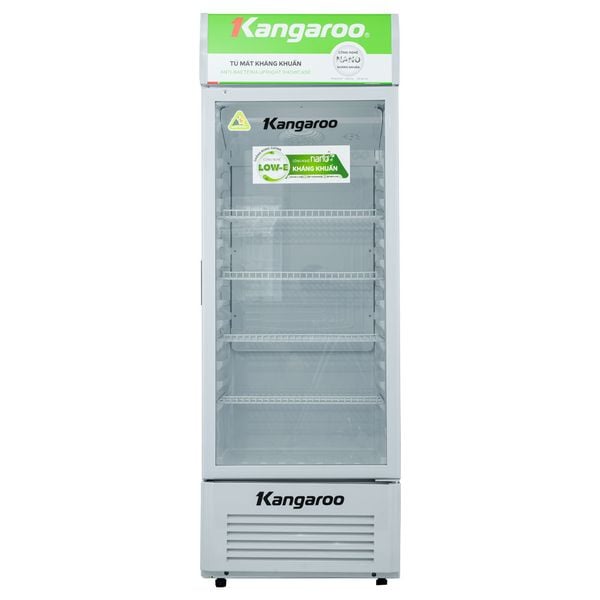 Tủ mát đứng Kangaroo 238L kháng khuẩn KG298AT(1 cánh mở, Dàn nhôm,Lòng tủ phủ Nano bạc,quạt đảo gió,Có đèn chiếu sáng)