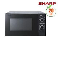 Lò vi sóng cơ 20 lít Sharp R-2030E-CH, 800W, 5 mức công suất, tiếng Việt, màu đen