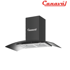 Máy hút mùi Canaval CA-8870S ( 70cm, kính cong, thân + vỏ bằng thép không rỉ, sơn tĩnh điện ,3 tốc độ, 225W, Bộ lọc than hoạt tính, ống thoát khi 150cm ,700 x 580 x 475 mm, 1000m3 /h )