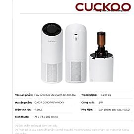 Máy lọc không khí cho xe hơi Cuckoo CAC-AG0110FW/WHCKV, 5W, Ionizer