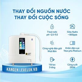 Máy lọc nước điện giải ion kiềm Kangen LeveLuk K8 8 tấm điện cực