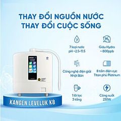 Máy lọc nước điện giải ion kiềm Kangen LeveLuk K8 8 tấm điện cực