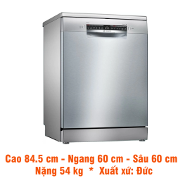 Máy rửa bát độc lập Bosch HMH.SMS4HCI48E, Series 4, 14 bộ, Home connect, EcoSilence Drive