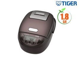 Nồi cơm cao tần áp suất Tiger 1.8L JPK-W18W, 1210W, lòng nồi dày phủ 5 lớp men gốm chống dính, 21 chế độ nấu, nâu