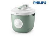 Nồi cơm điện Philips 1.8L HD3212/32 - Màu xanh bạc hà - 600W; Lòng nồi nhôm 2mm phủ chống dính; Nắp gài; FreshDefense