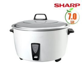 Nồi cơm điện Sharp 7L KSH-D77V- 2000 W,nắp rời, trắng, nhôm cao cấp