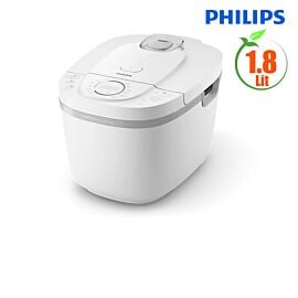 Nồi cơm điện tử Philips 1.8 lít HD4717/30, lòng nồi bằng nhôm 5 lớp, 787W - 936W, FreshDefense, trắng