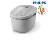 Nồi cơm điện tử Philips 1.8 lít HD4719/32, lòng nồi bằng nhôm 5 lớp, 860W, 12 menu nấu tự động, FreshDefense, trắng