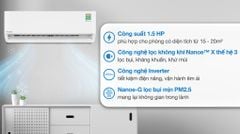 Điều hòa Panasonic Inverter CS-XU12BKH-8 (1.5HP / 11.900BTU / nanoe X / Wi-Fi) - Hàng Chính Hãng