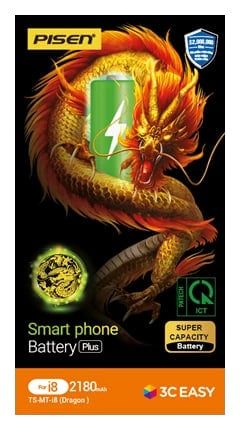 Pin iPhone 8 Chính hãng Pisen (Dung lượng siêu cao 2180mAh)