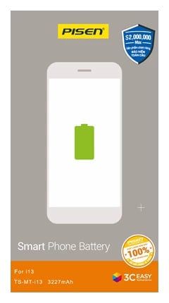 Pin iPhone 13 Chính Hãng PISEN (Dung lượng chuẩn 3227mAh)