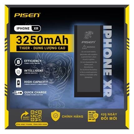 Pin iPhone XR Chính Hãng PISEN (Dung lượng cao 3250mAh)