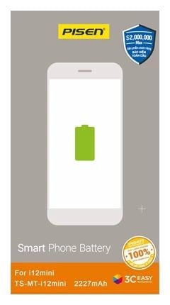 Pin iPhone 12 Mini Chính Hãng PISEN (Dung lượng chuẩn 2227mAh)