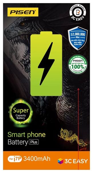Pin iPhone 7 Plus Chính Hãng PISEN (Dung lượng siêu cao 3400mAh)