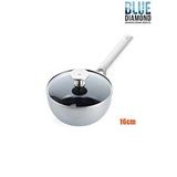 Quánh inox (1,2L) có nắp BLUE DIAMOND ( CC004819-101) , 16cm, thép không gỉ 18/10 phủ Ceramic chống dính không chứa PFAS
