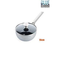 Quánh inox (1,2L) có nắp BLUE DIAMOND ( CC004819-101) , 16cm, thép không gỉ 18/10 phủ Ceramic chống dính không chứa PFAS