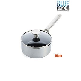 Quánh inox (1,5L) có nắp BLUE DIAMOND ( CC004820-101 ) , 16cm, thép không gỉ 18/10 phủ Ceramic chống dính không chứa PFAS