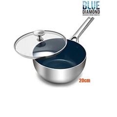 Quánh inox (2,4L) có nắp BLUE DIAMOND ( CC004821-101 ) , 16cm, thép không gỉ 18/10 phủ Ceramic chống dính không chứa PFAS