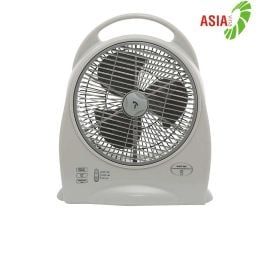 Quạt sạc tích điện Asia QS1001-SV0, 30W, 3 cánh, nút gạt ( sạc 12h, dùng 10h )