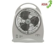 Quạt sạc tích điện Asia QS1001-SV0, 30W, 3 cánh, nút gạt ( sạc 12h, dùng 10h )